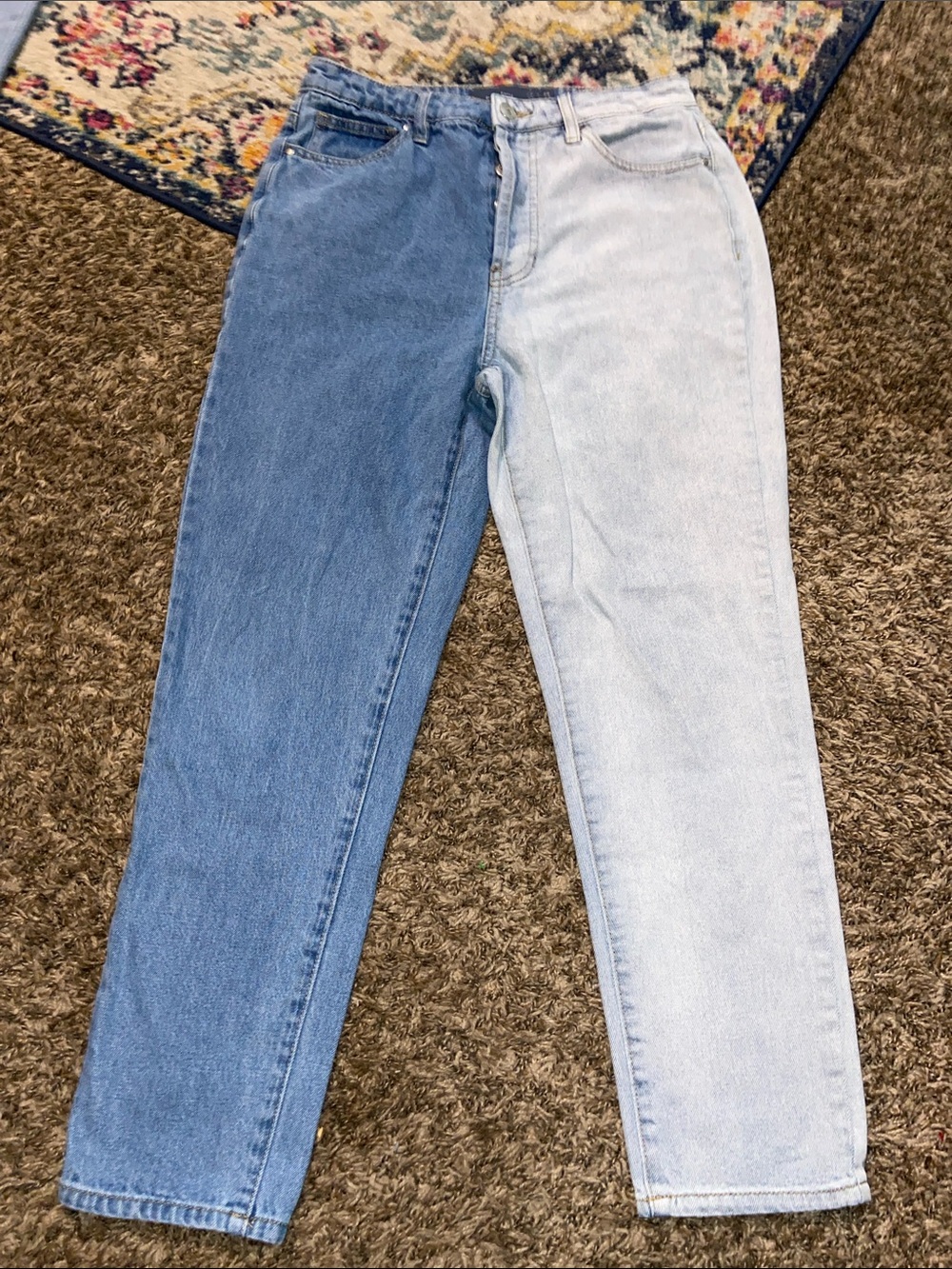 Indigo Rising 7/8 Two-Tone Blue High-Waist Women’s Jeans